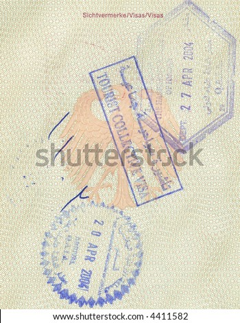 stamps of jordan in german passport