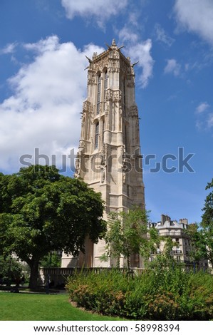 THE TOWER OF SAINT-JACQUES-LA-BOUCHERIE IN PARIS