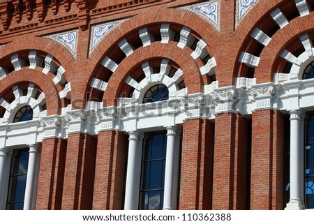 Detail of Roof on train station in Aranjuez, Spain