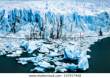 View of the magnificent Perito Moreno glacier, patagonia, Argentina. ( HDR image )