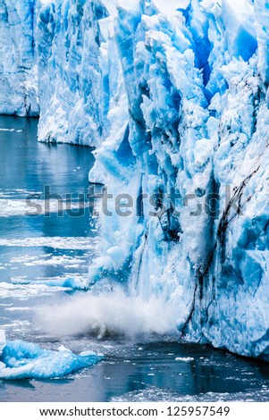 View of the magnificent Perito Moreno glacier, patagonia, Argentina. ( HDR image )