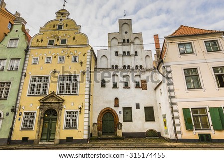 Oldest buildings in Riga Latvia - the Three Brothers