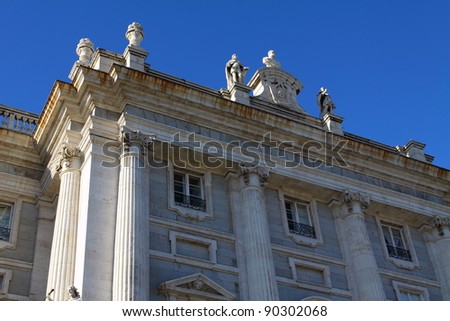Almudena Cathedral - catholic church in Madrid, Spain. Beautiful religious architecture.