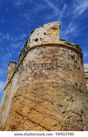 View of Rabat (Victoria) fortress (Gozo, Maltese islands)
