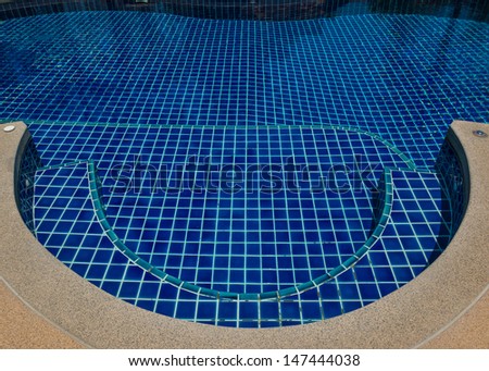 Outdoor in ground residential swimming pool