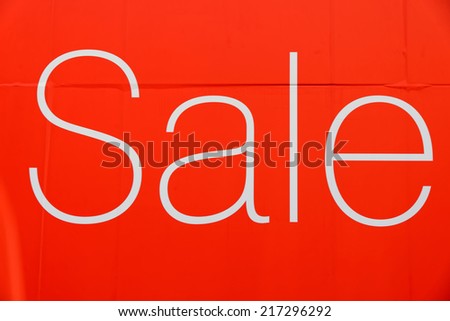 Sale Sign on a shop window