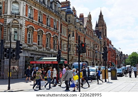 LONDON - JULY 1, 2014: Duke street in central London. It is best known as the setting for the TV series The Duchess of Duke Street and as the headquarters of the Artists\' Rifles.