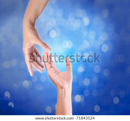 Abstract for business A Hand reaching Out to Someone