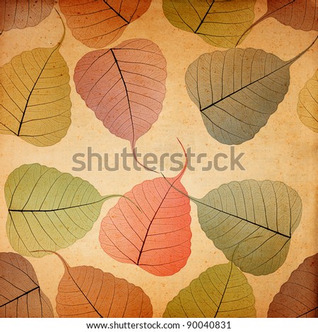 seamless colorful skeleton leaf background