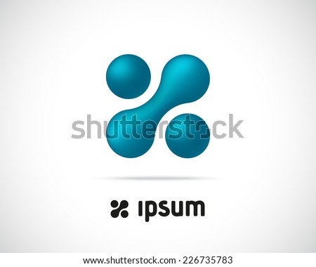 Abstract Vector Logo Design Template. Creative Blue Square Concept Icon. Combination of Letter X