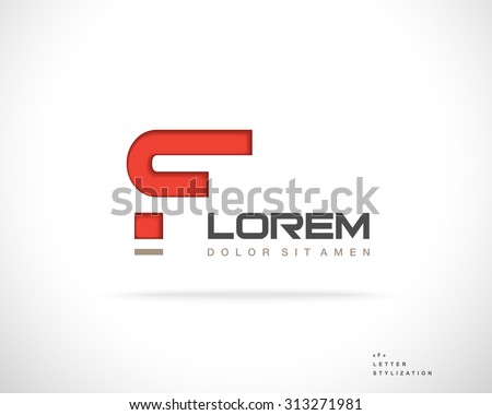 Abstract Vector Logo Design Template. Creative Concept Icon. Letter F Stylization 