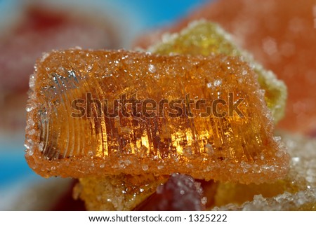 Transparent sweet fruit candy