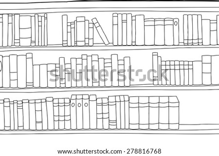 Illustration outline of various blank books over white