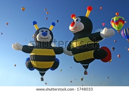 The famous honeybees at the Albuquerque International Balloon Fiesta 2004.