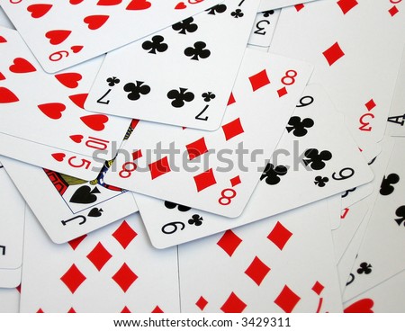 cards texture, scattered cards,  deck of cards background,