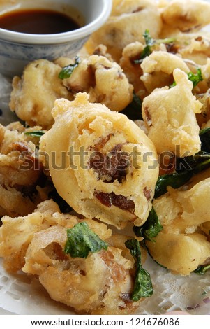 Deep fried mushrooms   - A Popular Taiwan food