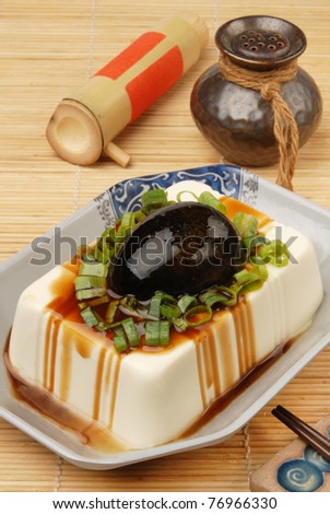 Chinese food- tofu with preserved eggs