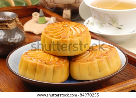 Chinese moon cake -- food for Chinese mid-autumn festival