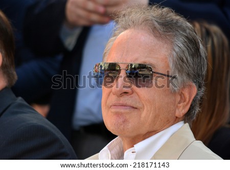 HOLLYWOOD, CA - SEPTEMBER 18, 2014: Actor and Oscar wining director Warren Beatty attends the signing of California Film and Television Job Retention Act in Hollywood, CA on September 18, 2014.