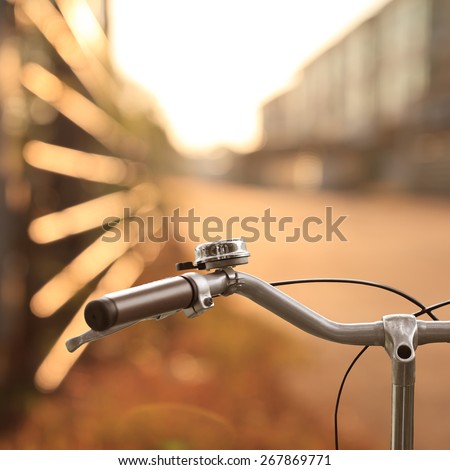 Bicycle detail close up with bokeh background