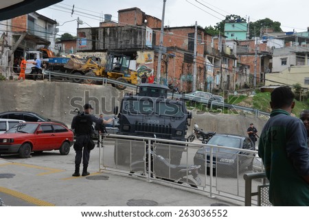 RIO DE JANEIRO, RJ/Brazil - MARCH 21, 2015 -  Policing in the German community in the city of Rio de Janeiro, after a day of shooting