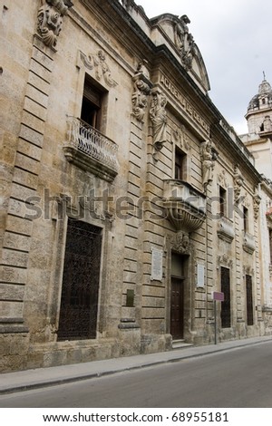Headquarters of Cuba\'s Academy of Medicine, Science and Natural History, Old Havana.