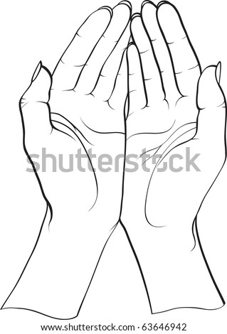 Two Hands Stock Vector Illustration 63646942 : Shutterstock