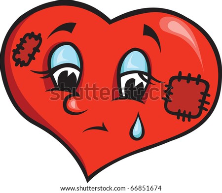 Sad Heart Stock Vector Illustration 66851674 : Shutterstock