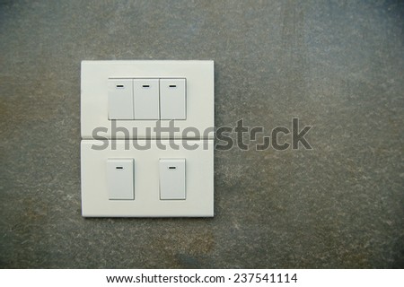 Light Switch on surface cement