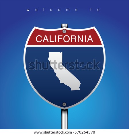 Sign of State American in Road Style

An Sign Road America Style state of American with blue background and message, California and map, vector art image illustration