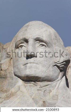 George Washington - mount rushmore national memorial - Stone Sculptures of George Washington, Thomas Jefferson, Theodore Roosevelt, and Abraham Lincoln - black hills, south dakota, USA