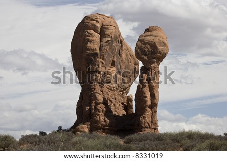 Garden of Eden - Rock formation in Arches National Park in Utah, USA