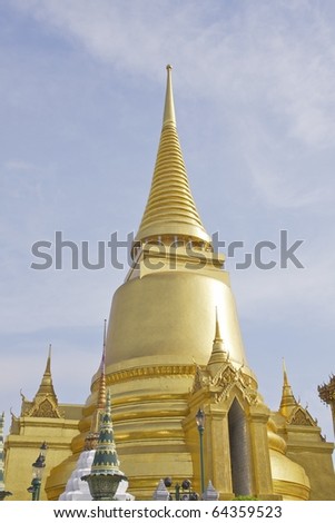 Royal gold stupa in grand palace Bangkok Thailand