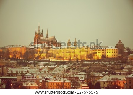 Prague Castle in winter