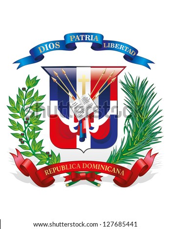 Vector Coat of arms of the Dominican Republic