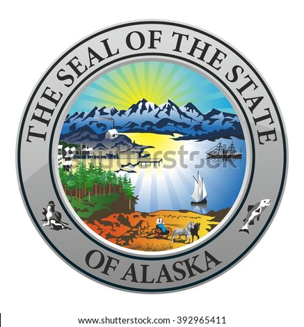 Vector State Seal of Alaska