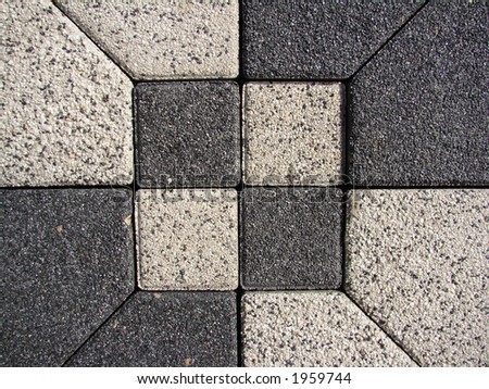 black and white block paving background