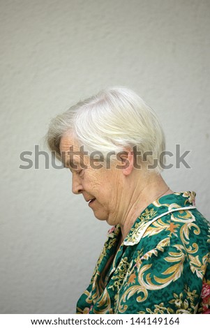 Old woman in profile