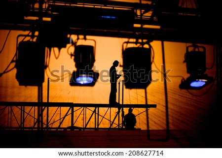 Similar – Image, Stock Photo backstage Scaffolding