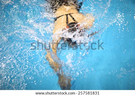 Swimming in front crawl