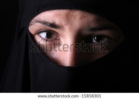 Crying Young Lady With Black Hijab Stock Photo 15858301 : Shutterstock