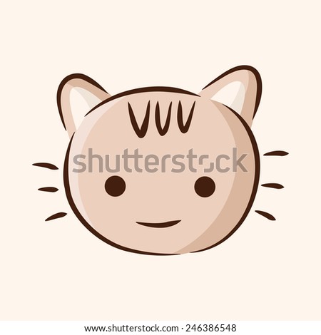 Animal cat flat icon elements, eps10