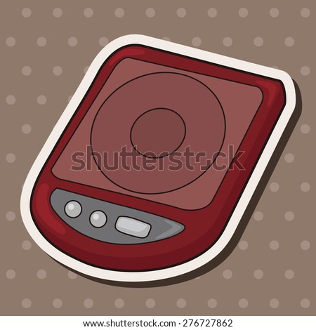 Induction Cooker , cartoon sticker icon