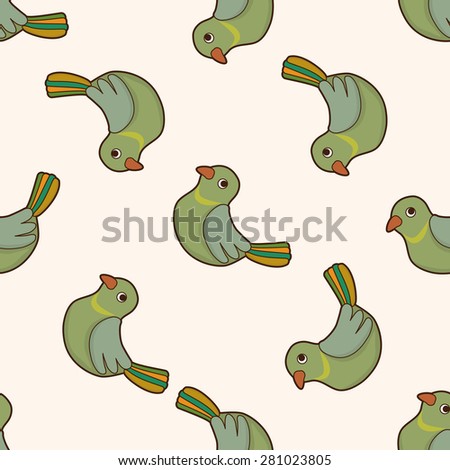 animal bird cartoon , cartoon seamless pattern background