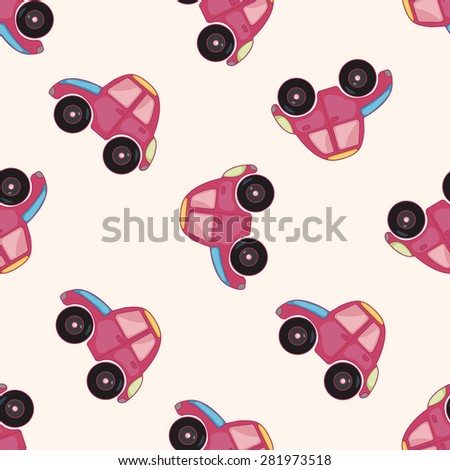transportation car , cartoon seamless pattern background