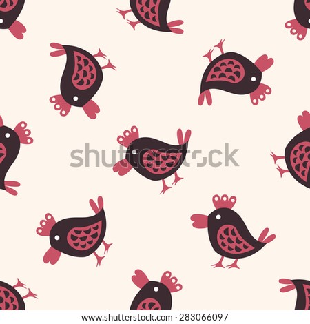 Animal bird icon, 10,seamless pattern