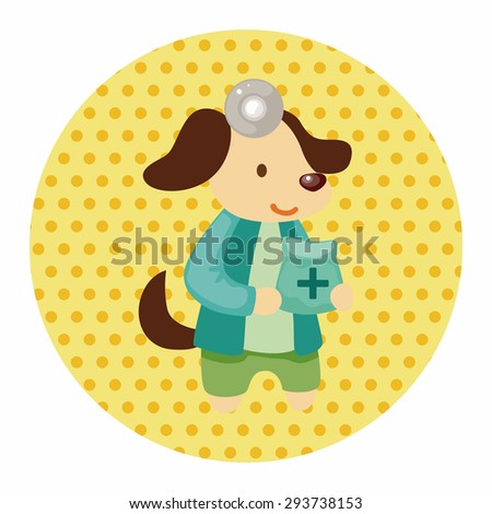 animal dog doctor cartoon theme elements