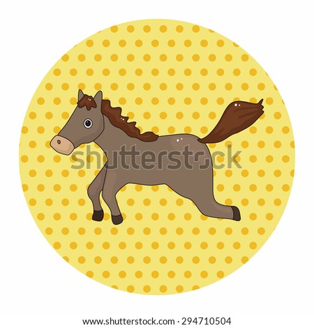 animal horse cartoon theme elements