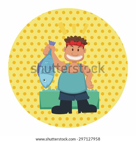 people theme fisher elements vector,eps