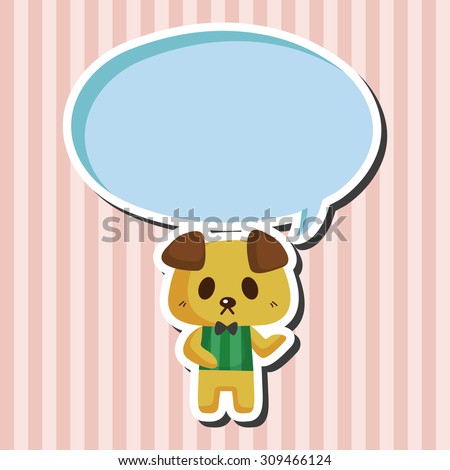 animal dog waiter cartoon theme elements
